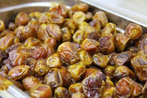 dates in a steel container