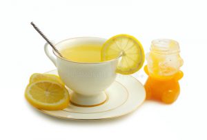 lemon and honey green tea