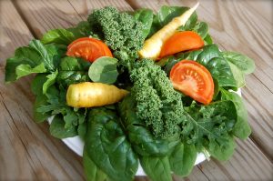 healthy veggies and greens salad