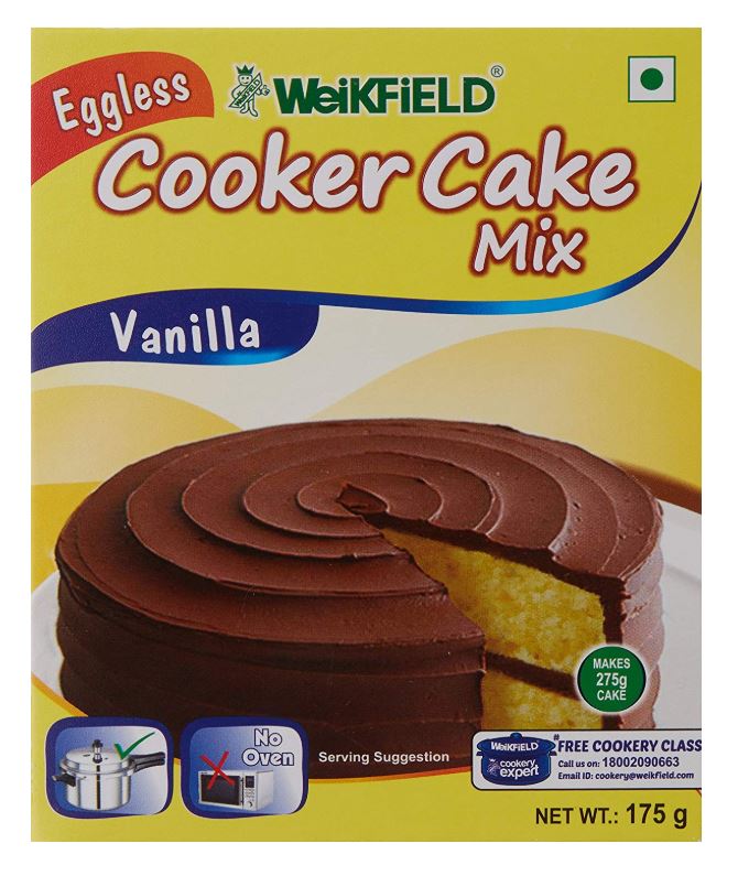 weikfield cooker cake mix, vanilla