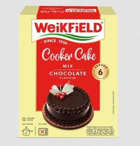 weikfield’s cooker cake mix packet