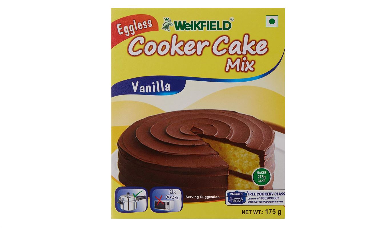 Weikfield Eggless Vanilla Cooker Cake Mix 150 g | Basket Hunt