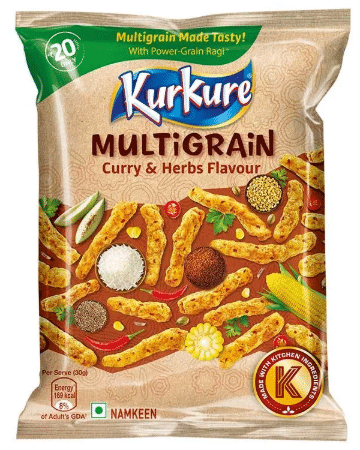 kurkure namkeen - multigrain curry & herb flavor