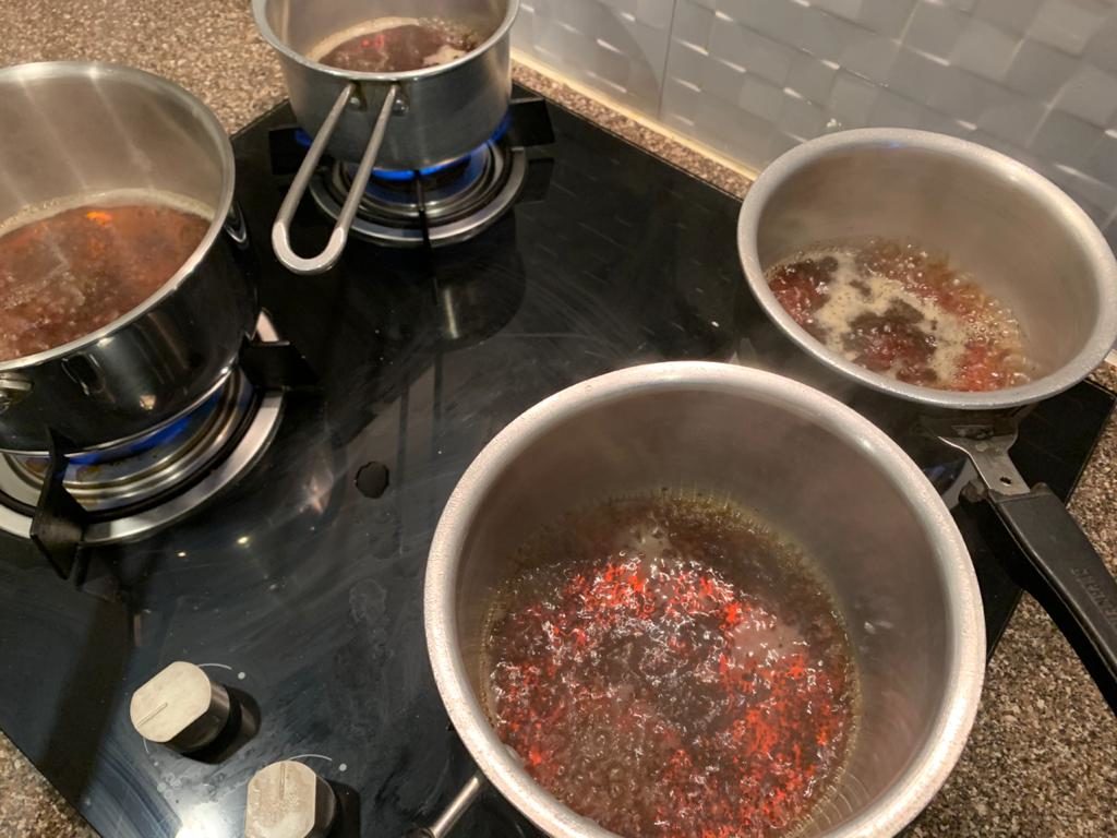 Mishry Reviews: Tastiest Desi Chai Masala: Phase 2 in action - Cooking of chai masalas