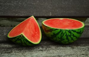 watermelon sliced and kept