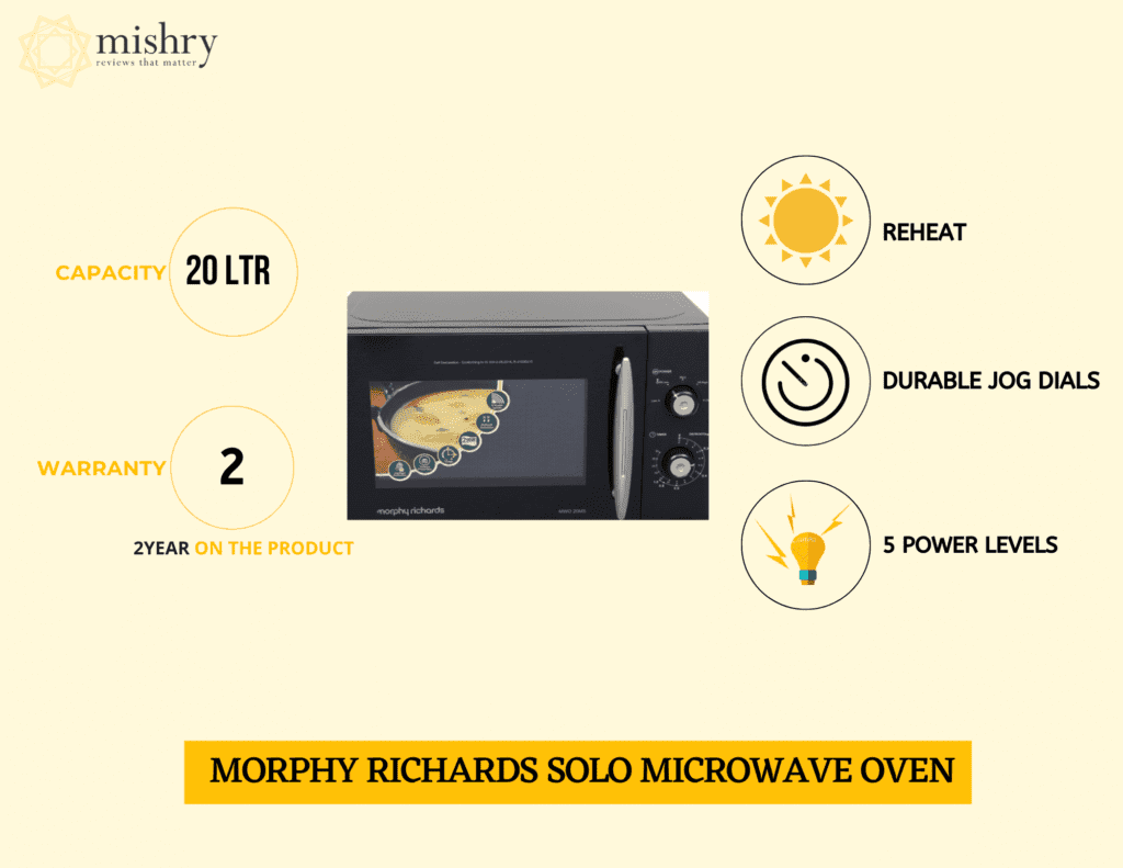 morphy richards solo microwave oven features