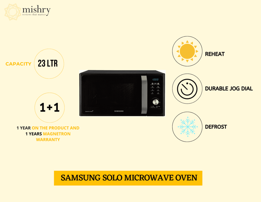 samsung’s solo microwave oven features