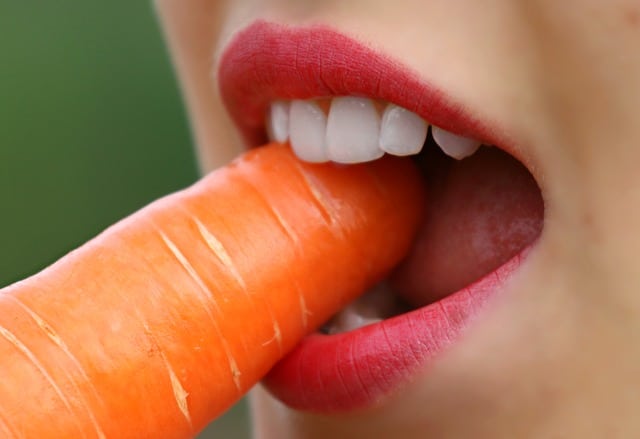 carrot is being eaten