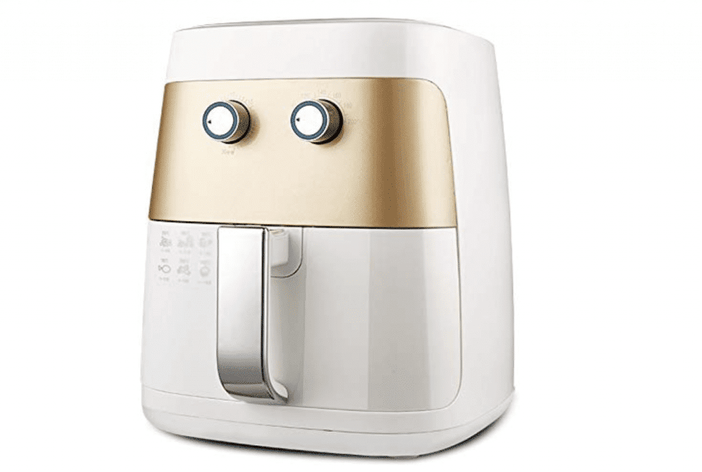 white colored air fryer 