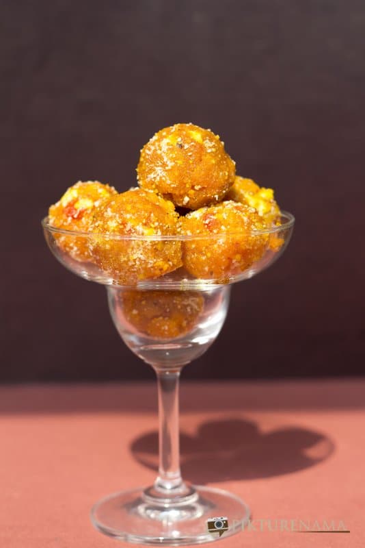 Darbesh or Dorbesh is a laddoo made with boondi. 