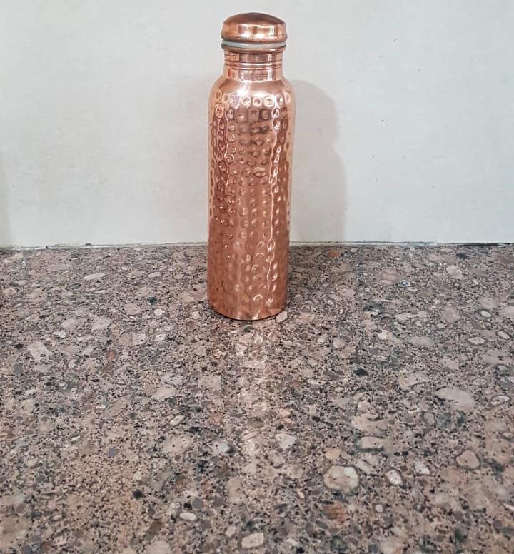 Pure Copper Water Bottle 600ml 900ml Anti-Bacterial Aqua Flask Health Benefit
