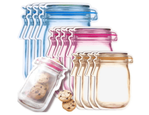 INKULTURE 15 Pcs Mason Jar Reusable Freezer Bags