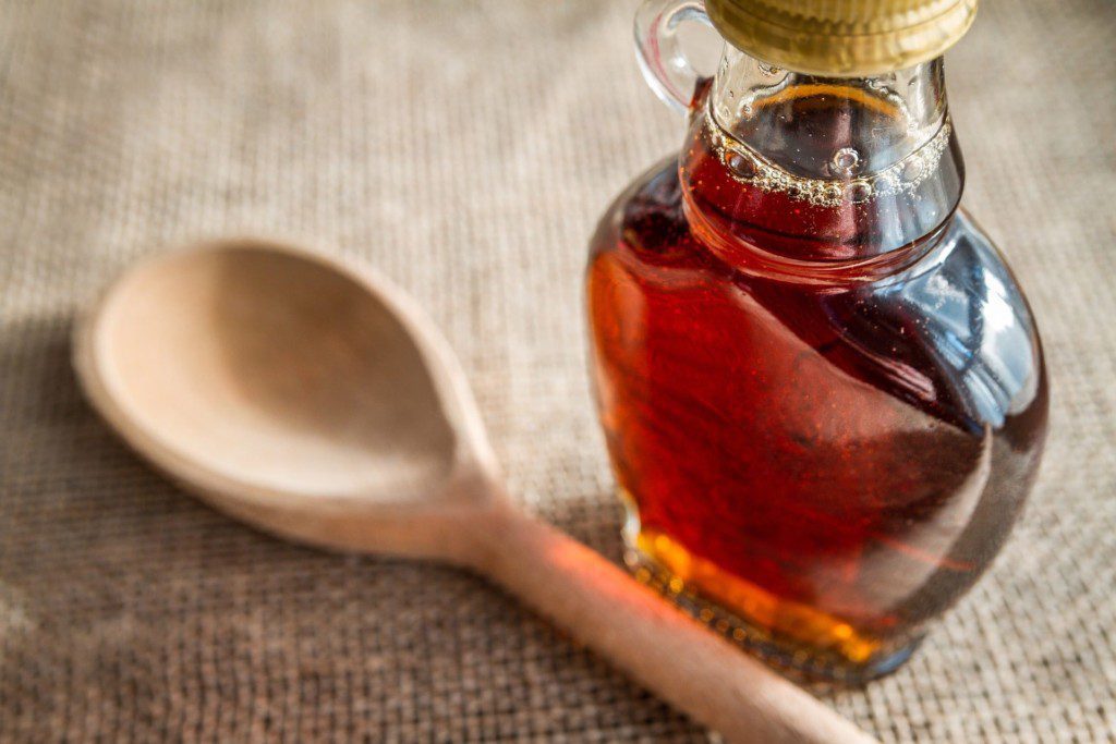 mapple syrup in a bottle