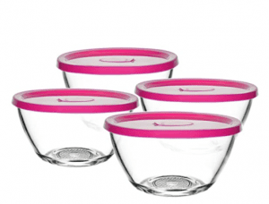 yera glassware polo glass bowl with lid