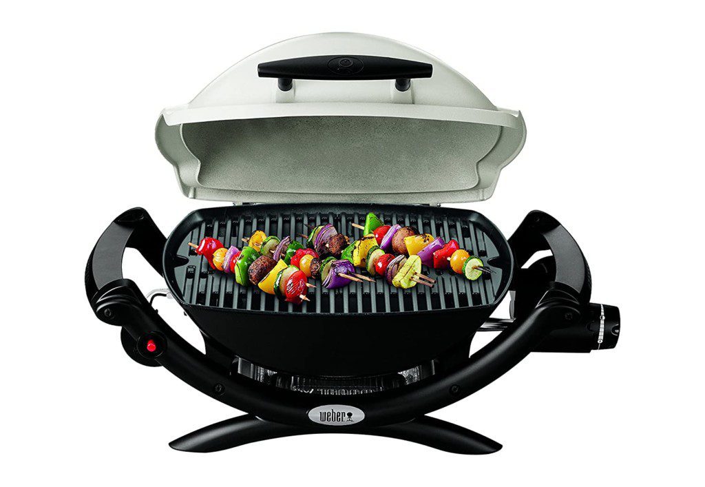 barbeque griller with veggies