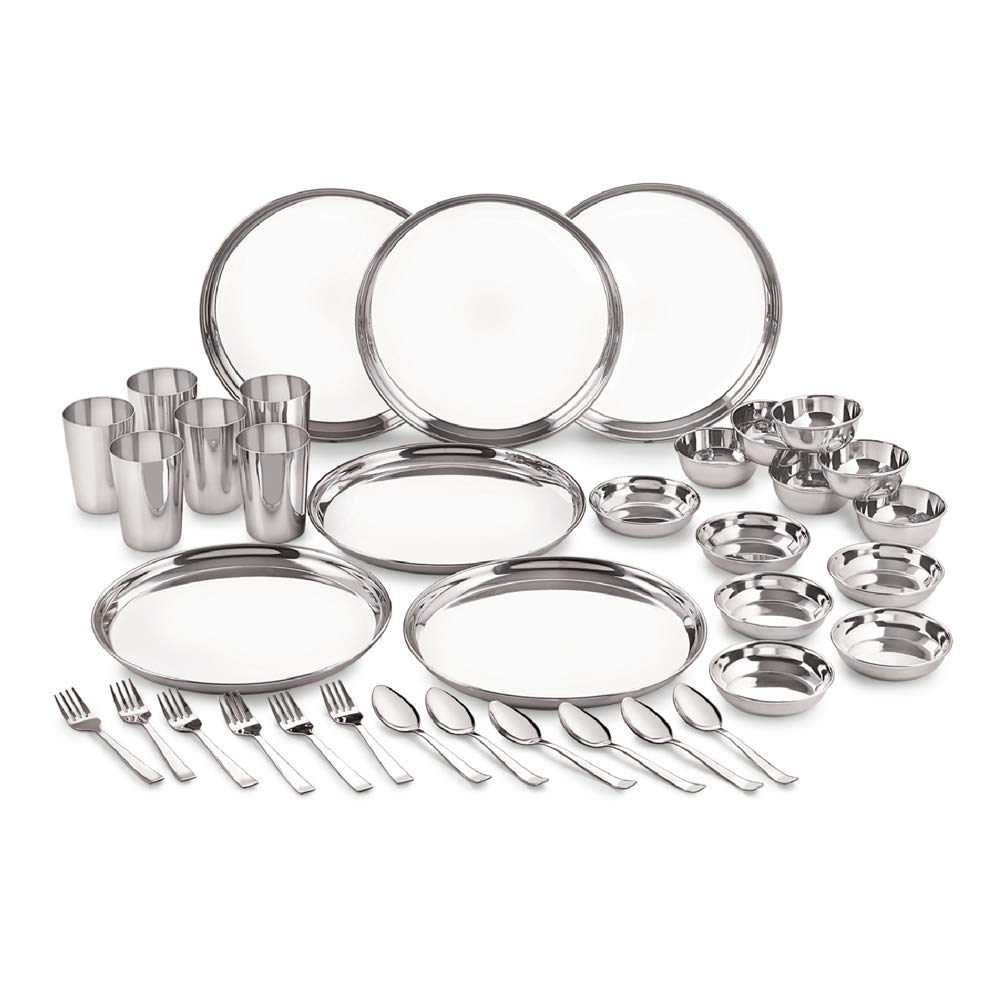Neelam - high-quality silver stainless steel dinner sets