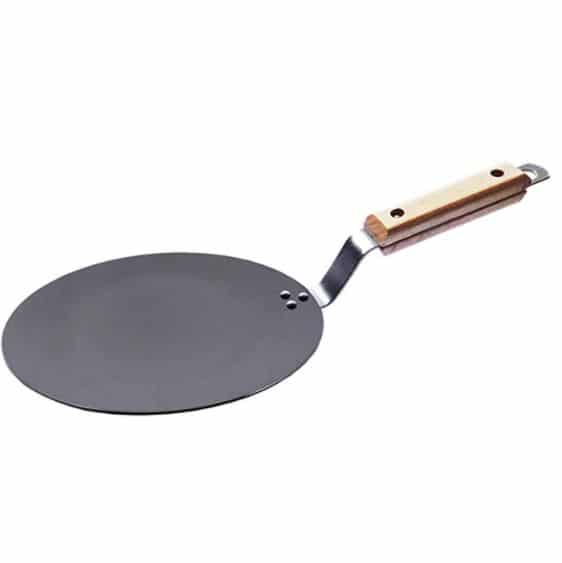 concave disc-shaped frying pan