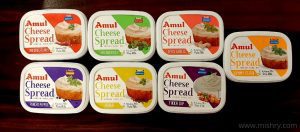 different varieties of amul spreads