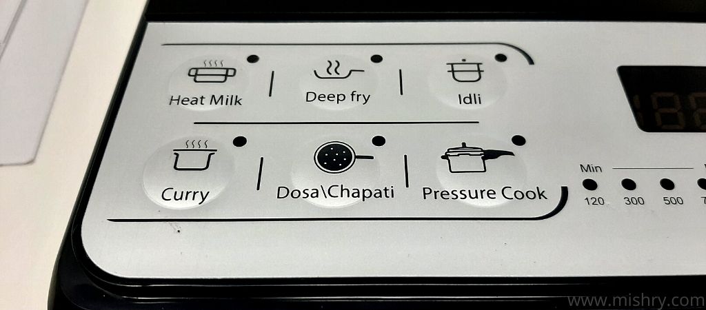 preset cooking option in amazon induction cooktop