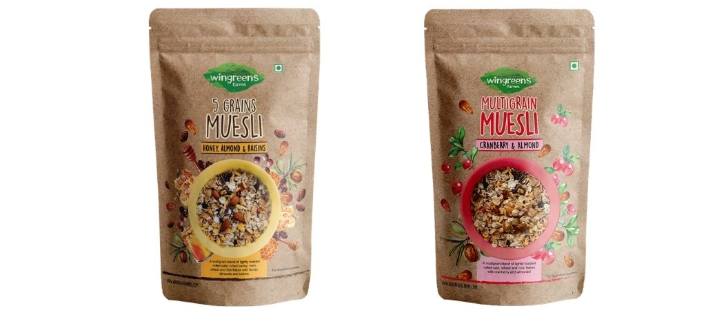 5 grain and multigrain muesli by wingreens farms