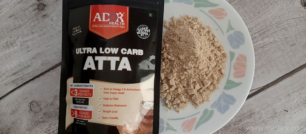 Ador health ultra low carb keto roti atta review