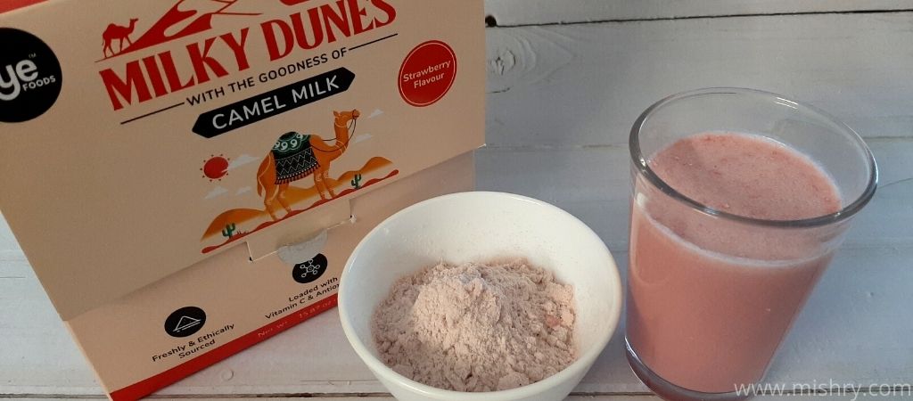 hye foods milky dunes camel milk strawberry flavour drink
