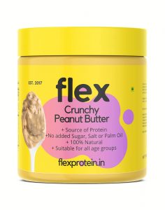 flex protein premium peanut butter 100% natural with no added salt or sugar or oils