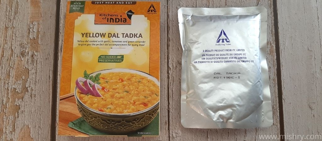 kitchen of india yellow dal tadka packaging