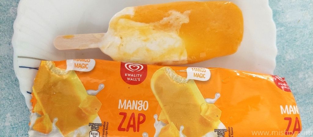kwality wall mango zap ice cream taste test