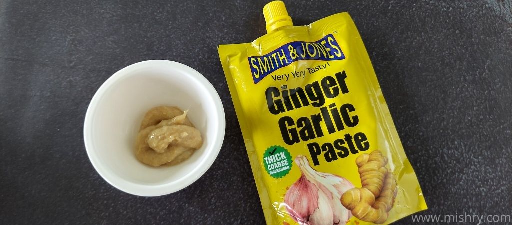 smith and jones ginger garlic paste contents