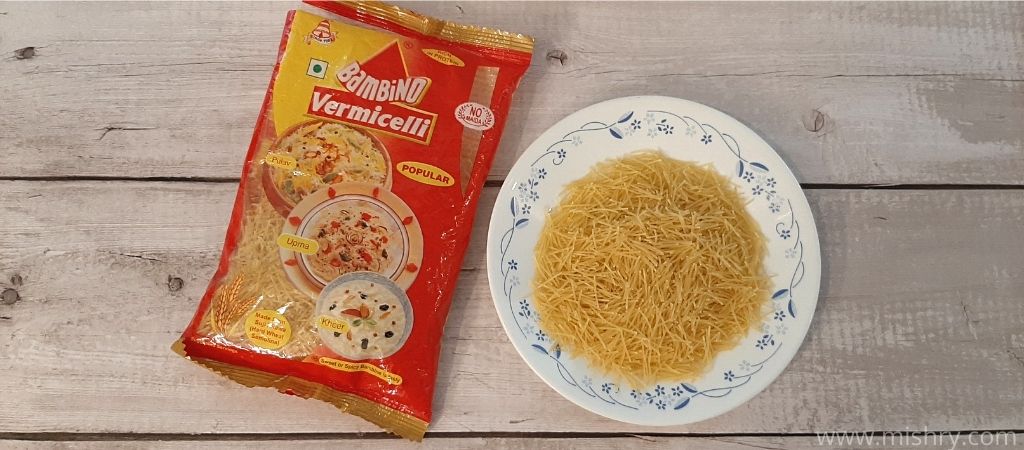 bambino unroasted vermicelli contents