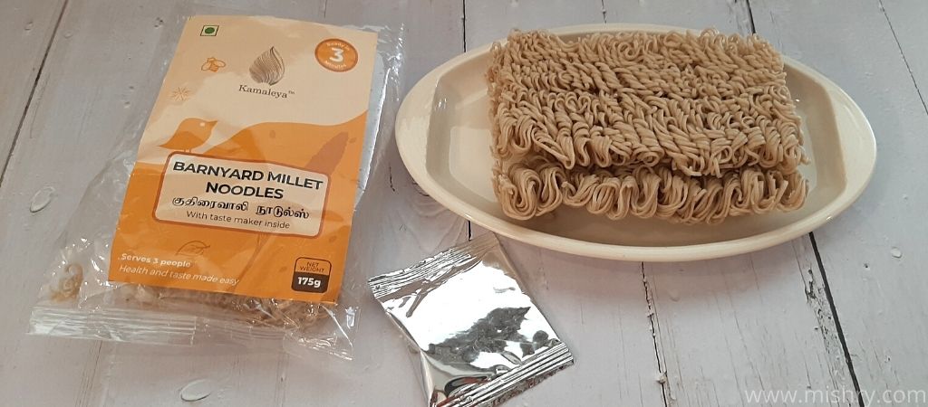barnyard millet noodles packet contents