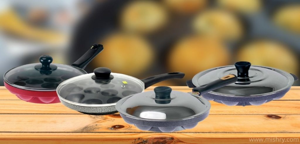 Pancake Pan with Stainless Steel Lid Cello Non Stick 12 Cavity Appam Maker 