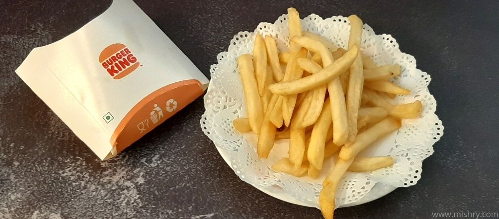 burger king fries in a plate