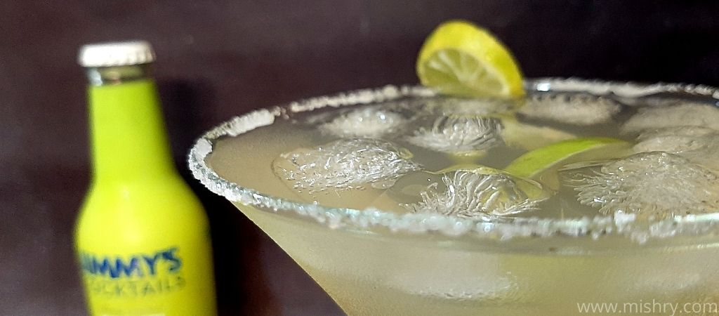 closer look at jimmy's cocktail mix margarita