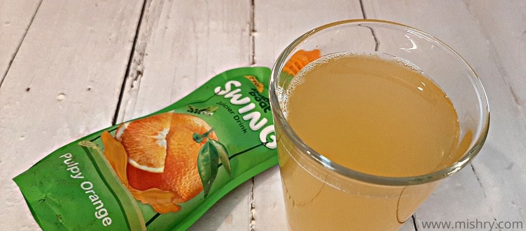 closer look at paper boat swing pulpy orange juicer drink