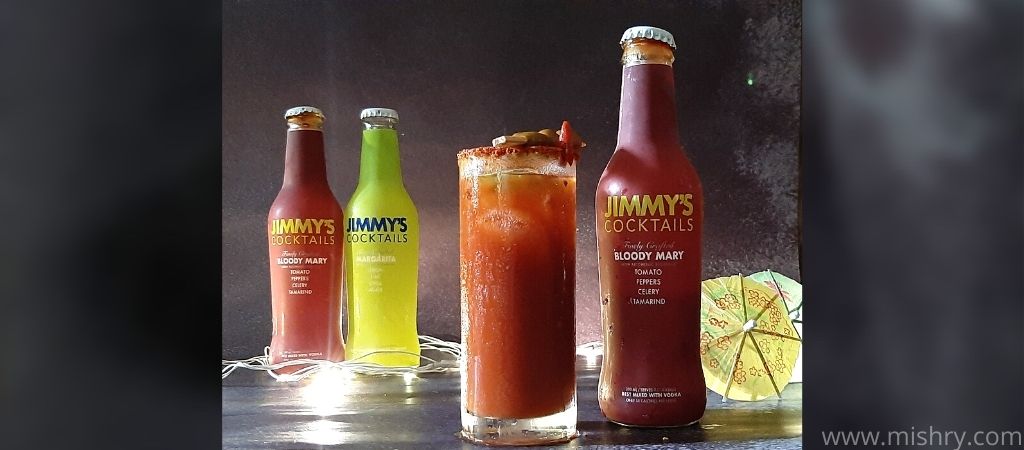 making the jimmy's cocktail mix bloody mary