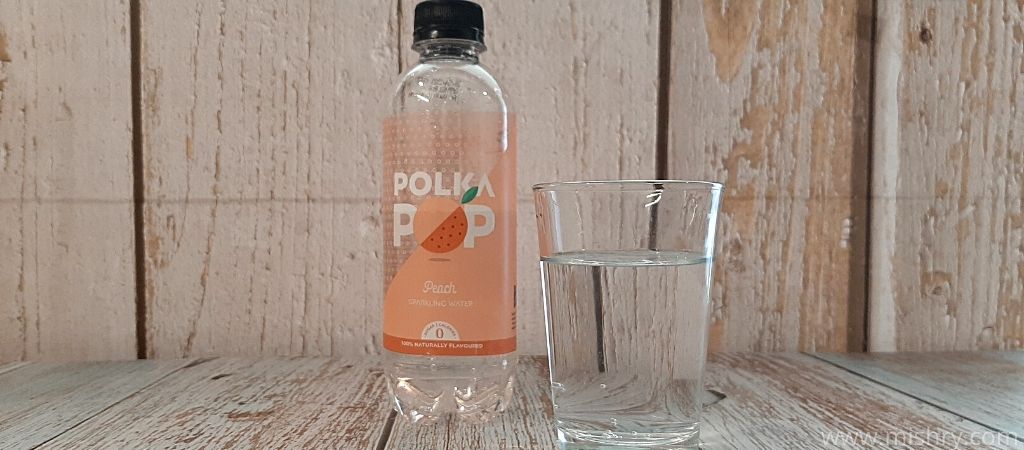 polka pop sparkling water peach contents