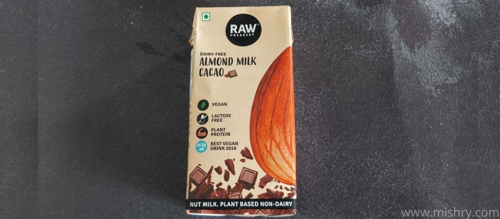 raw pressery almond milk packaging