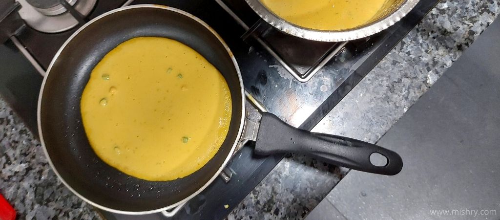 solimo non-stick fry pan application