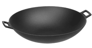 amazonbasics cast iron wok pan
