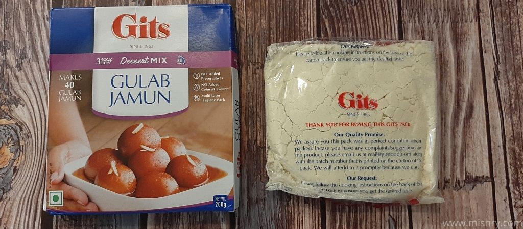 gits gulab jamun mix packaging