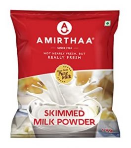 amrithaa skimmed milk powder