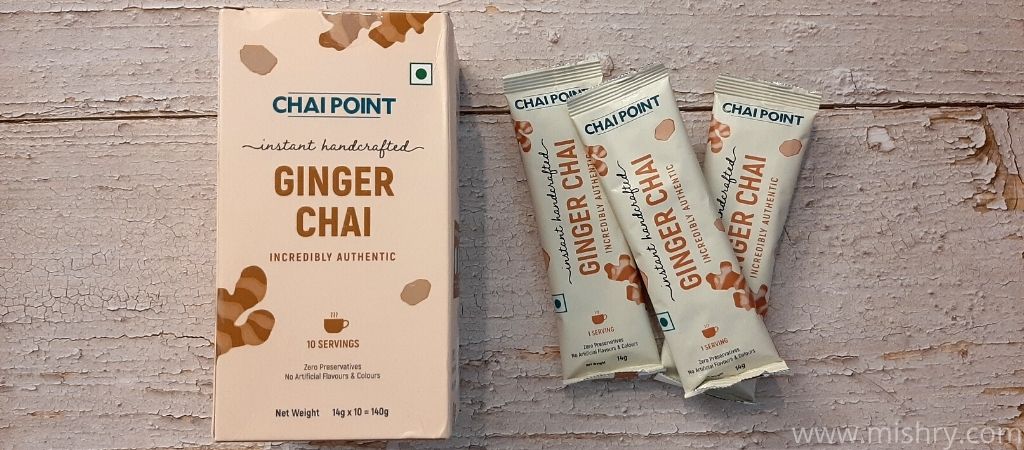 chai point ginger chai packaging