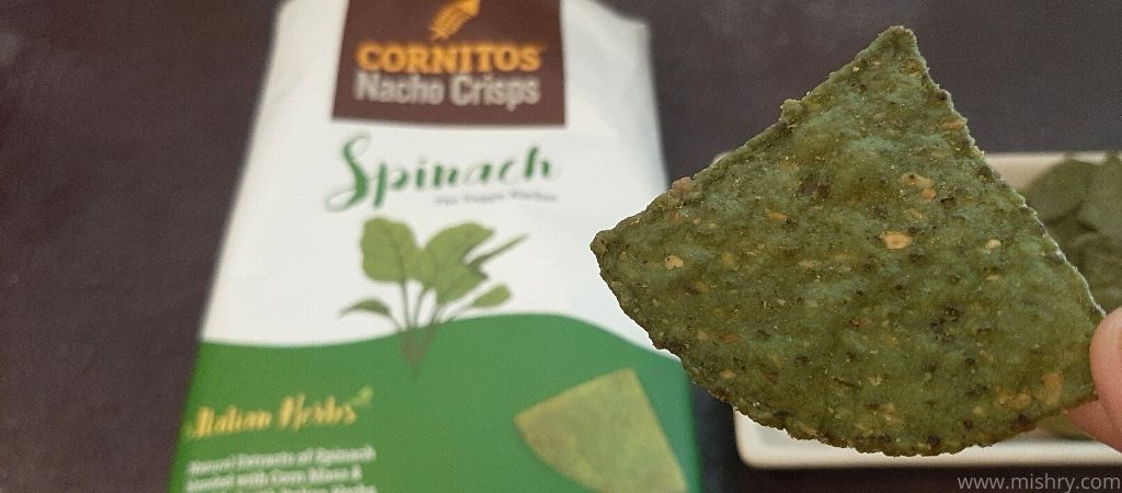 cornitos spinach veggie nachos chip