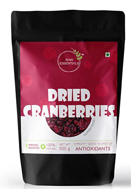 raw essentials dried cranberries