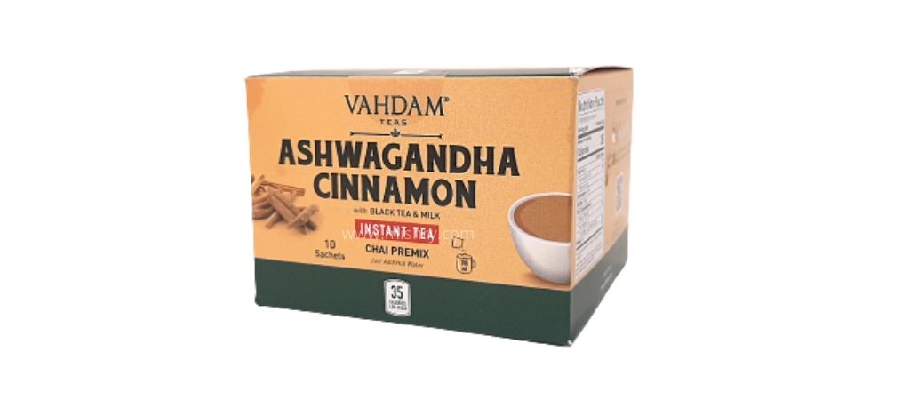vahdam ashwagandha cinnamon instant tea