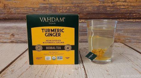 vahdam turmeric ginger herbal tea review