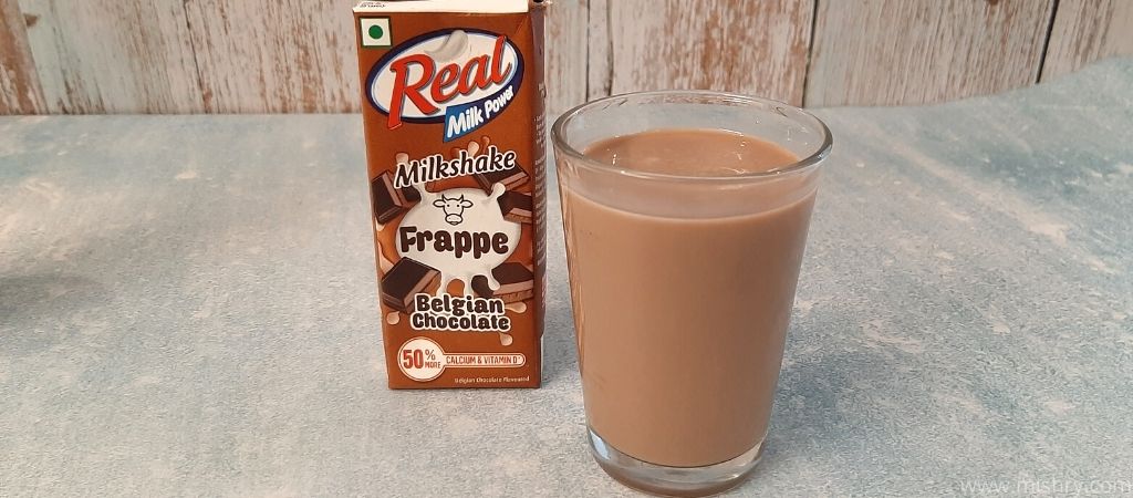 belgian chocolate milkshake in a glass