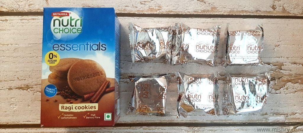 britannia nutrichoice essentials ragi cookies packaging